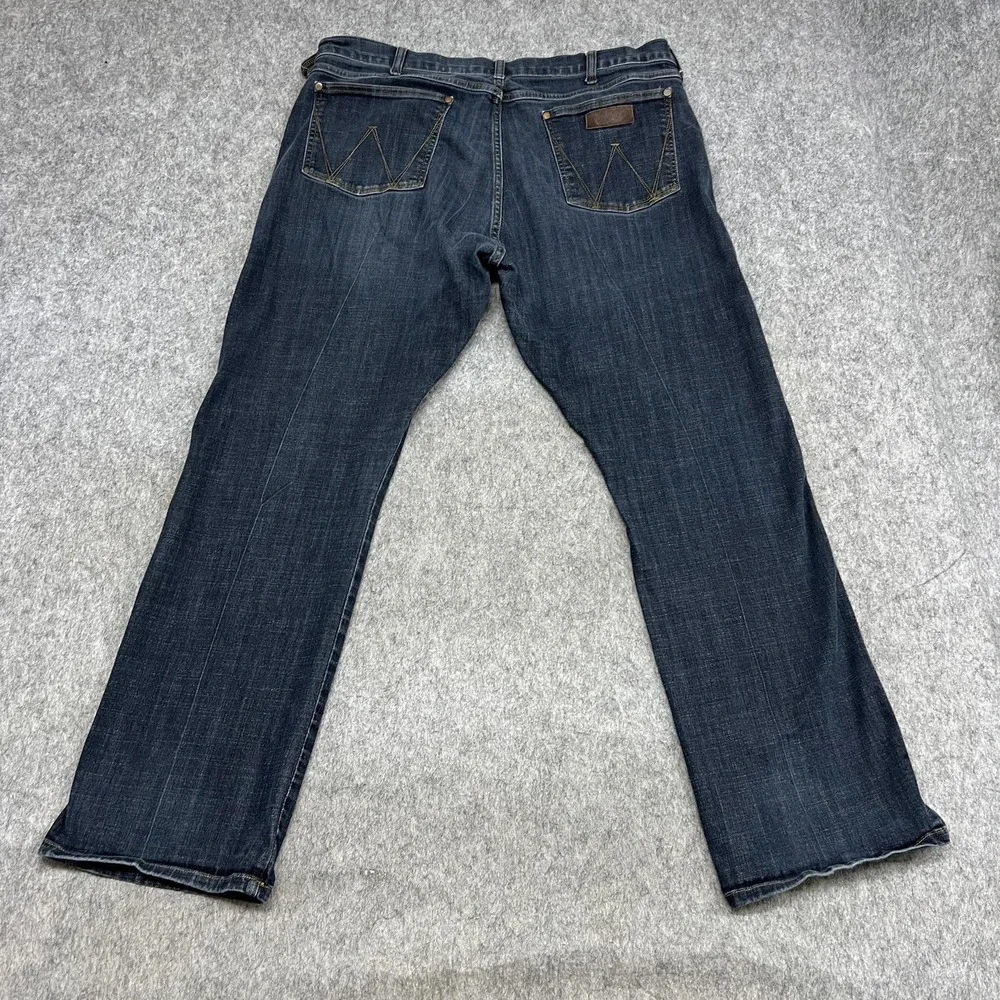 Wrangler Retro Jeans Mens 40x32 Blue Slim Bootcut Stretch Denim Western Cowboy